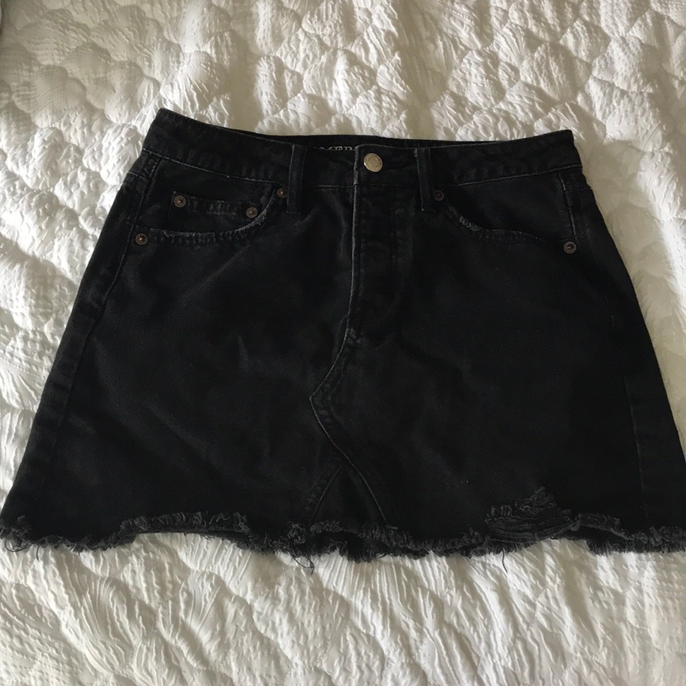 Black jean skirt